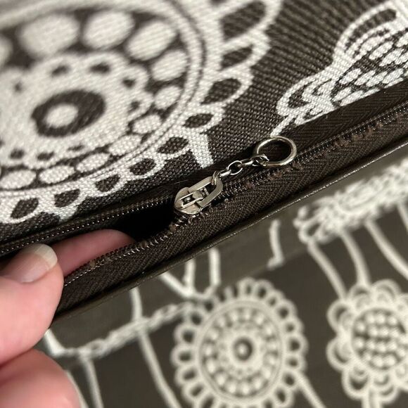 Vintage 60’s 70’s Samsonite Cream Hard Shell Slim Briefcase Attache Floral Inter - Picture 9 of 11